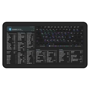 3ds Max Shortcuts Deskmat on architect’s workspace