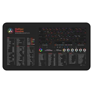 DaVinci Resolve Shortcuts Deskmat in colorist studio