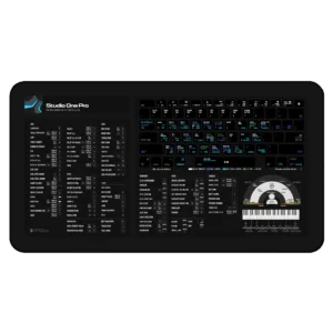 Studio One Shortcuts Deskmat on producer’s desk